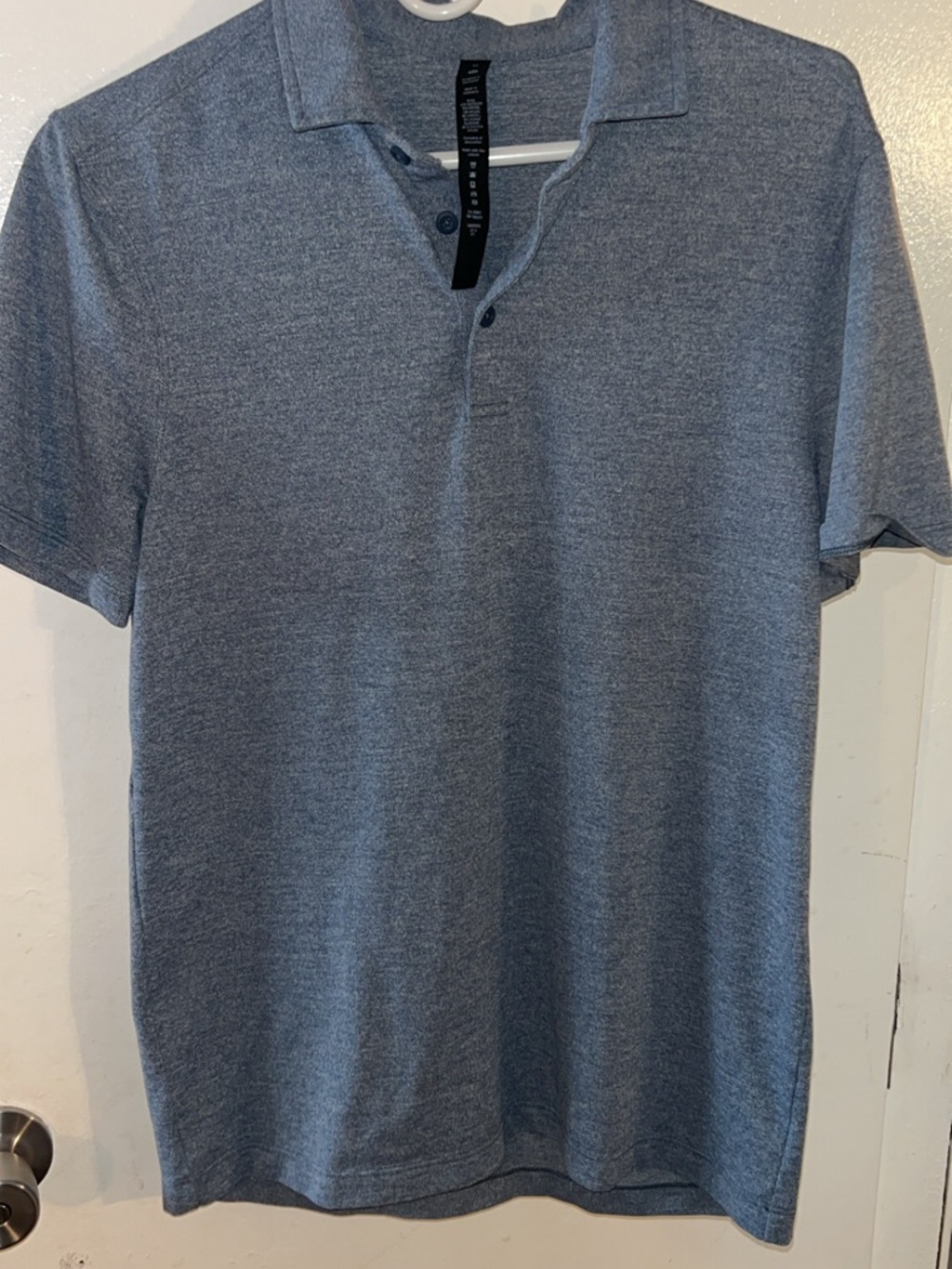 lululemon athletica Men's Heathered Slate Blue Polo